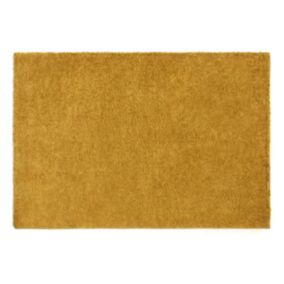 Tapis Shaggy à poils longs - 200 x 300 cm - Jaune moutarde - MILINIO