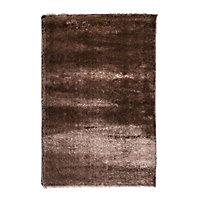 Tapis Shaggy taupe 60 x 90 cm
