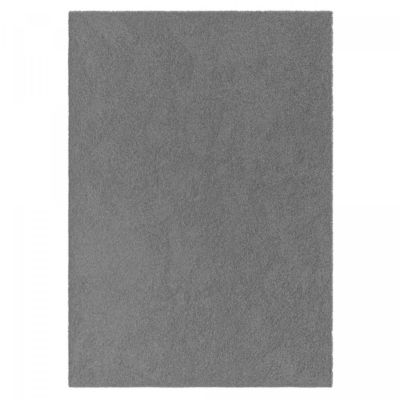 Tapis shaggy tissé motif uni TAPITOP, gris ,blanc
