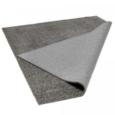 Tapis shaggy tissé motif uni TAPITOP, gris ,blanc