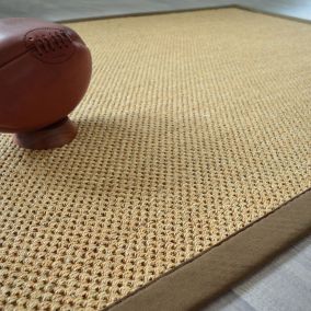 Tapis sisal - Kidara chaume - Ganse brune - 140 x 200 cm