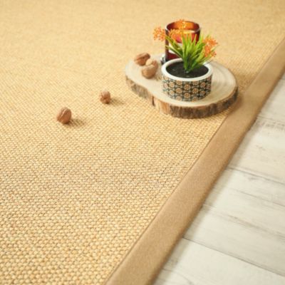 Tapis Sisal - Tulum miel - Ganse lin Camel - 140 x 200 cm