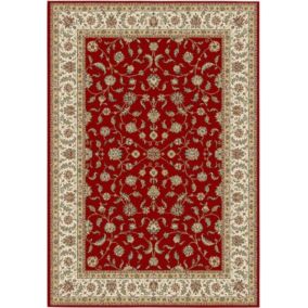 Tapis style persan en velours ras - Kiana - Rouge antique - 120 x 170 cm