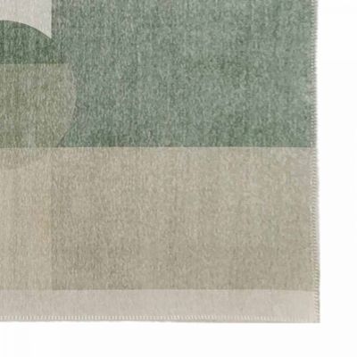 Tapis tissé motif abstrait design vert d'eau 120 x 170 cm  Oviala