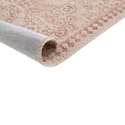 Tapis tissage à plat Bajra GoodHome L. 120cm x l. 170cm crème et marron
