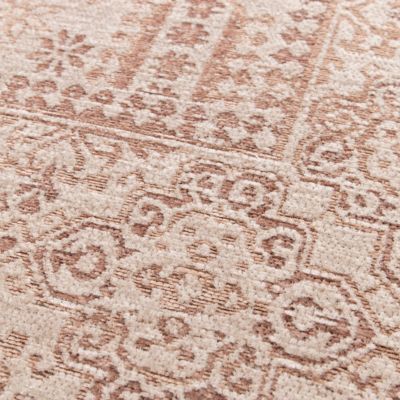 Tapis tissage à plat Bajra GoodHome L. 120cm x l. 170cm crème et marron