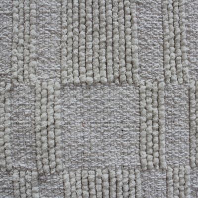 Tapis tissé en coton beige L.90 x l.60 cm Ornami