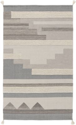 Tapis tissé L. 120 x l. 170 x ep. 2 cm gris GoodHome