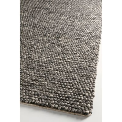 Tapis tissé main Laine L. 160 x l. 230 x ep. 1 cm gris GoodHome