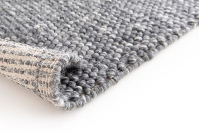Tapis tissé main Laine L. 160 x l. 230 x ep. 1 cm gris GoodHome