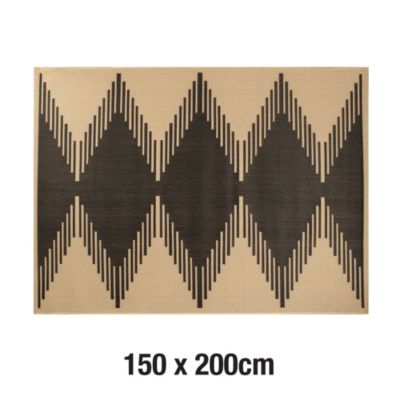 Tapis tissé plat Izel ethnique naturel L.200 x l.150 cm