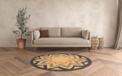 TAPIS TONGA JUTE FLEUR D80