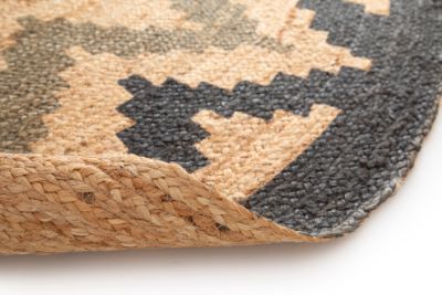 TAPIS TONGA JUTE FLEUR D80