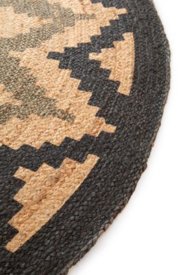 TAPIS TONGA JUTE FLEUR D80
