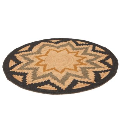 TAPIS TONGA JUTE FLEUR D80