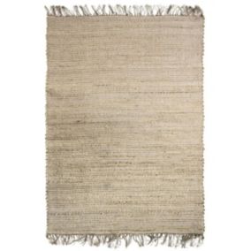 Tapis tressé en jute et coton naturel 190x290