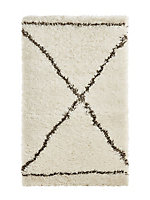 Tapis Tribal croix grise 100 x 150 cm