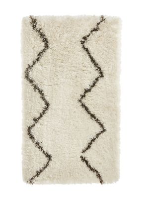 Tapis Tribal lignes grises 60 x 90 cm