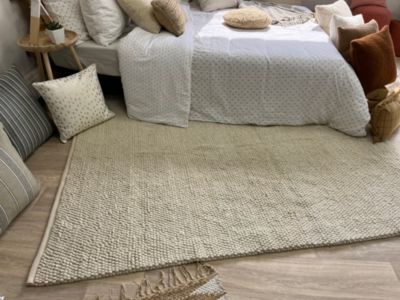 Tapis tricot Alaska écru L.200 x l.150 cm