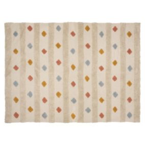 Tapis Tufté Enfant "Arlequin" 120x170cm Naturel