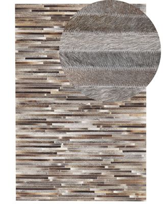 Tapis TUZLUCA 160 x 230 cm Cuir Gris