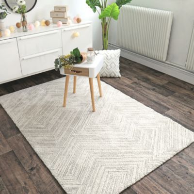 Tapis ultra-doux - Minimaliste - Crème dessin graphique clair - 120 x 170 cm