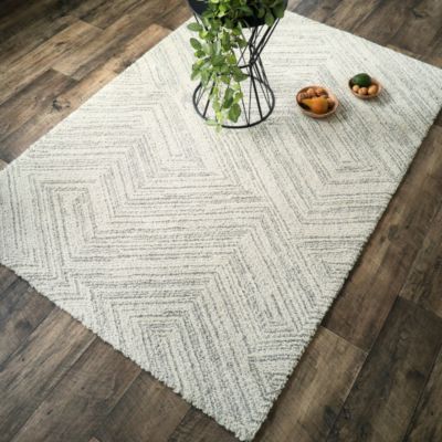 Tapis ultra-doux - Minimaliste - Crème dessin graphique gris - 200 x 290 cm