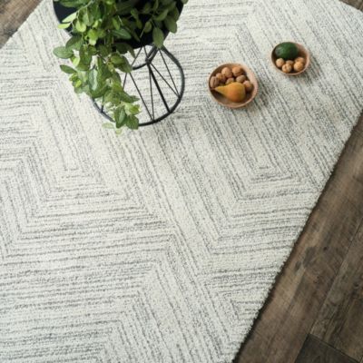 Tapis ultra-doux - Minimaliste - Crème dessin graphique gris - 200 x 290 cm