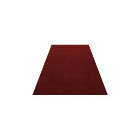 Tapis uni à courtes mèches pour salon Rush 150x80 CM - Rouge