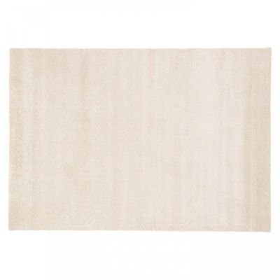 Tapis uni à poils longs en polypropylène 160 x 230 cm crème  Oviala