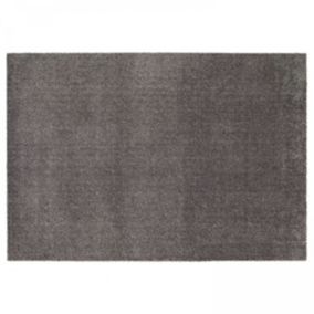 Tapis uni à poils longs en polypropylène 160 x 230 cm gris  Oviala