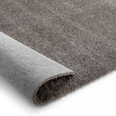 Tapis uni à poils longs en polypropylène 160 x 230 cm gris  Oviala