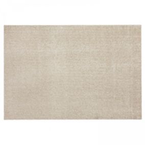 Tapis uni à poils longs en polypropylène 160 x 230 cm sable  Oviala