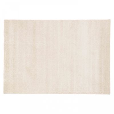 Tapis uni à poils longs en polypropylène 200 x 290 cm crème  Oviala