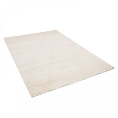Tapis uni à poils longs en polypropylène 200 x 290 cm crème  Oviala
