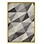 Tapis Valencia cadre jaune motifs géométriques 160 x 230 cm