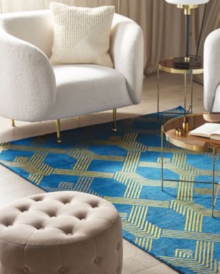 Tapis VEKSE Bleu 160 x 230 cm Soie artificielle