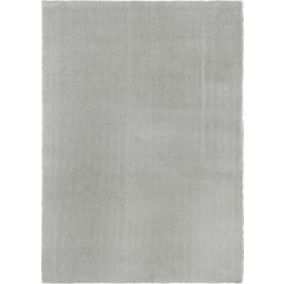 Tapis Velours - Gris perle - Lavable en machine - 160 x 230 cm