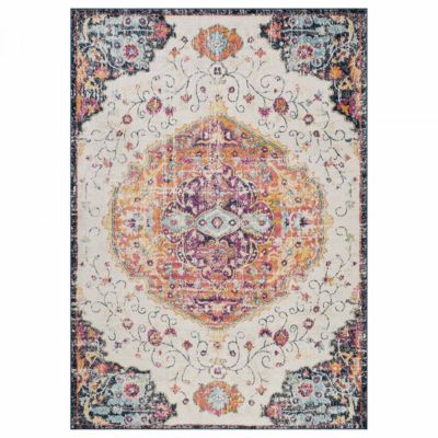 Tapis Vintage Oriental - LYN3 MED Couleurs vives, Orange, rose, bleu