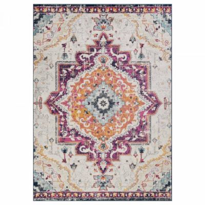Tapis Vintage Oriental - LYN3 MED Couleurs vives, Violet, orange, bleu
