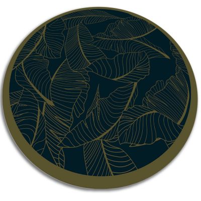 Tapis vinyl rond pour la salle à manger Tulup fi140 cm Isolant thermique Feuille