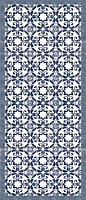 Tapis vinyle à motifs bleu 49.5 x 166 cm