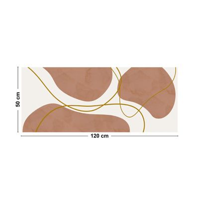 Tapis Vinyle Abstrait Orange - 99deco - L 120 x l 50 cm Ep. 2 mm