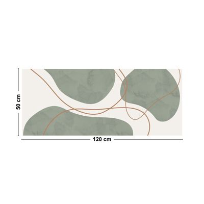 Tapis Vinyle Abstrait Vert - 99deco - L 120 x l 50 cm Ep. 2 mm