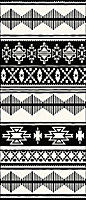 Tapis vinyle aztèque noir & blanc 116 x 49,5cm