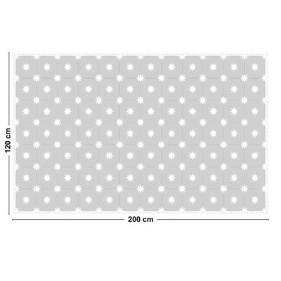 Tapis Vinyle Carreau de Ciment Gris - 99deco - L 200 x l 120 cm Ep. 2 mm