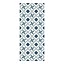 Tapis vinyle carreaux ciment bleu et blanc 49,5 x 116 cm