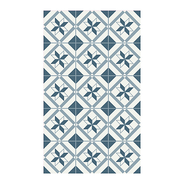 Tapis Vinyle Panorama Carreaux de Ciments Bleu 3 Rond 150x150 cm Tapis Vinyle Panorama Carreaux de Ciments Bleu 3 Rond 150x150 cm