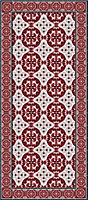 Tapis vinyle carreaux de ciment rouge vif 49,5 x 83 cm