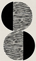 Tapis vinyle cercles noir et blanc 49,5 x 83 cm